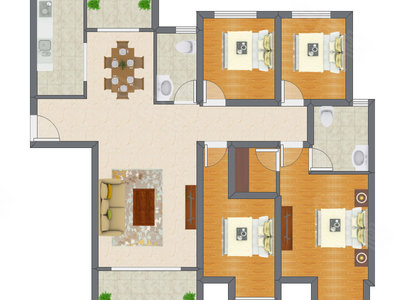 4室2厅 152.90平米