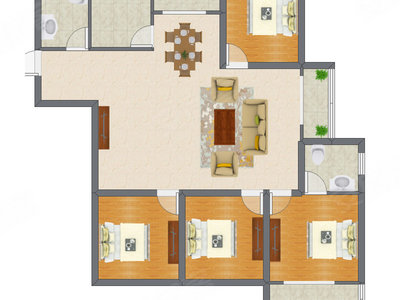 4室2厅 157.00平米