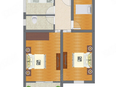 3室1厅 77.90平米