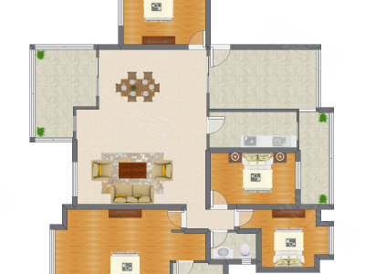 4室2厅 162.11平米