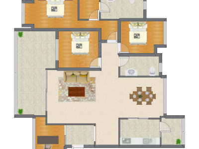 4室2厅 159.69平米