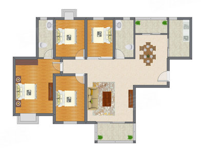 4室2厅 148.54平米