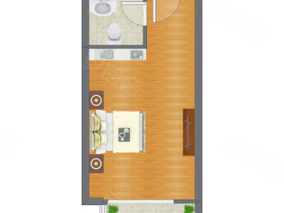 1室0厅 38.83平米