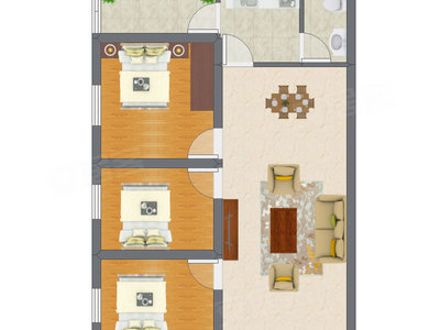 3室1厅 93.50平米户型图