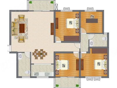 4室2厅 142.31平米
