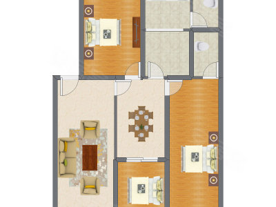 3室2厅 95.42平米