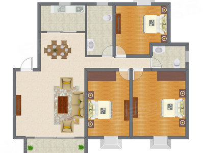 3室2厅 152.38平米