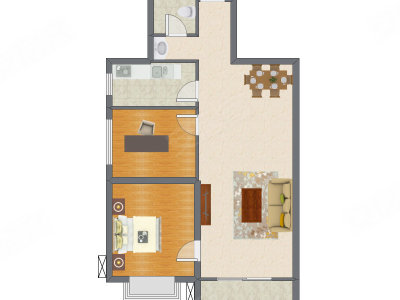 2室2厅 94.25平米户型图