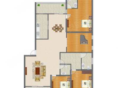 4室3厅 173.65平米