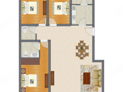 3室2厅 112.28平米