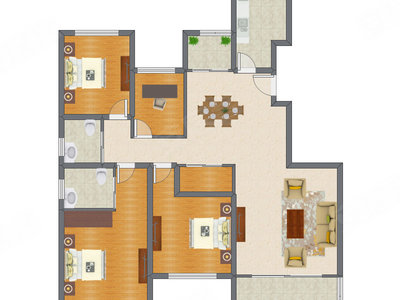 4室2厅 165.41平米