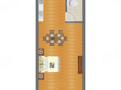 1室1厅 32.03平米