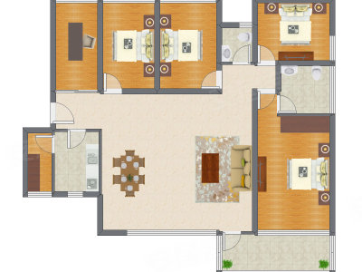 5室2厅 130.55平米