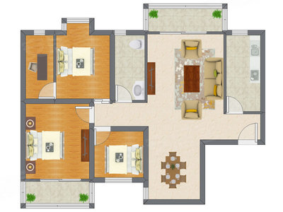 3室2厅 115.70平米