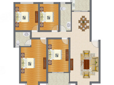 4室2厅 157.00平米