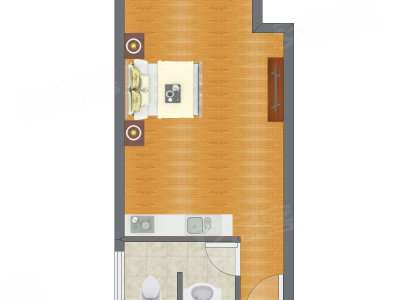 1室0厅 50.96平米