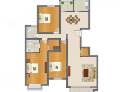 3室2厅 159.42平米