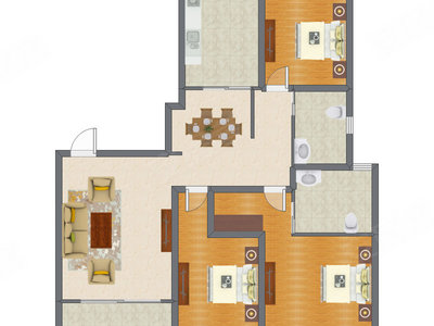 3室2厅 145.37平米