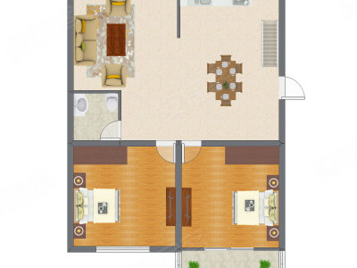 3室3厅 87.85平米