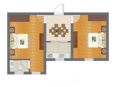 2室1厅 40.11平米