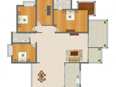 4室2厅 90.50平米