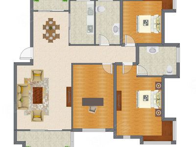 3室2厅 151.61平米