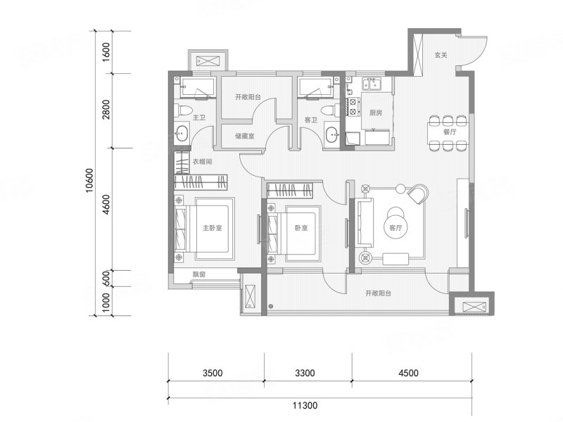 低密度洋房 叠拼别墅 大平层 户型方正送车位,云玺天颂(新房)二手房
