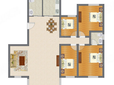 4室2厅 162.80平米