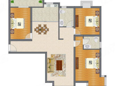 3室2厅 147.15平米