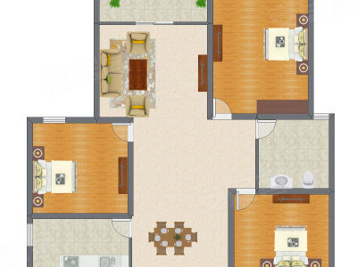 3室2厅 130.30平米
