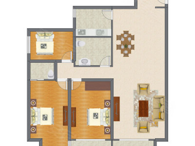 3室1厅 165.15平米