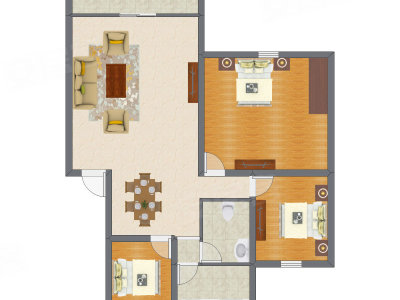 3室2厅 99.56平米