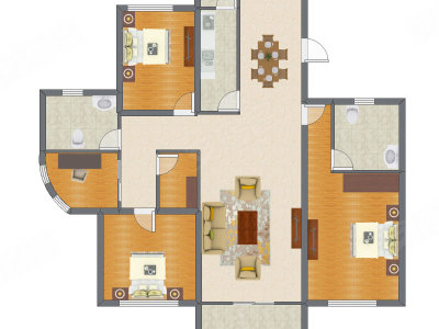 4室2厅 125.55平米