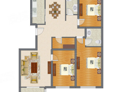 3室2厅 140.97平米