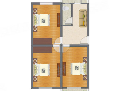 3室1厅 85.20平米