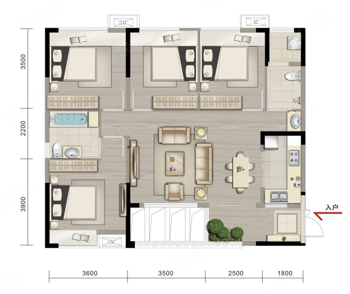 景安峨眉小院(新房)4室2厅2卫108.87㎡南58万