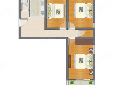 3室1厅 51.02平米