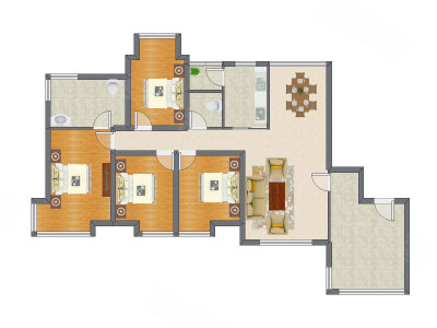 4室2厅 140.50平米