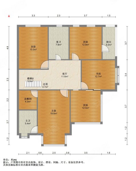 玫瑰园5室3厅4卫301.3㎡南北3450万