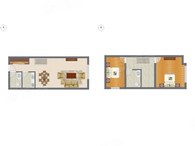 2室2厅 55.91平米
