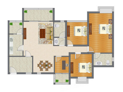 4室2厅 136.15平米