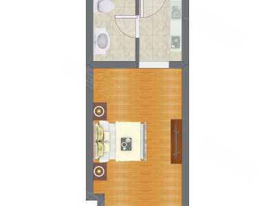 1室0厅 41.69平米户型图