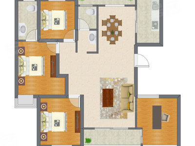 4室2厅 138.20平米