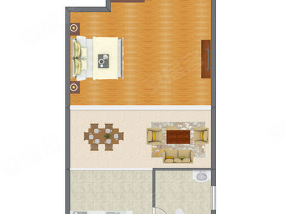 1室1厅 78.23平米