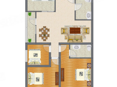 3室2厅 115.85平米