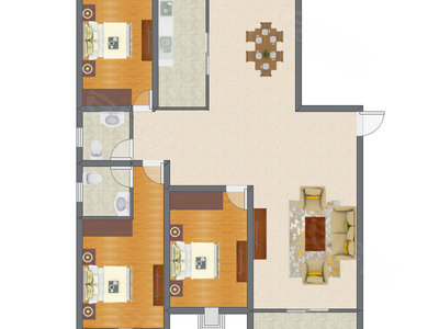 3室2厅 115.75平米
