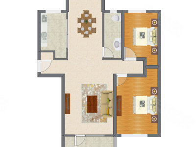 2室2厅 118.75平米