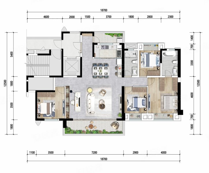 黄龙溪谷(新房)4室2厅178㎡164万二手房图片