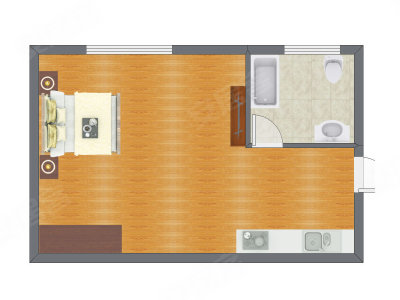 1室0厅 42.42平米