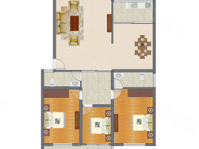 3室2厅 163.61平米